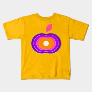 Groovy retro apple Kids T-Shirt